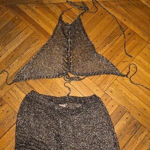 2 piece chrome crochet set